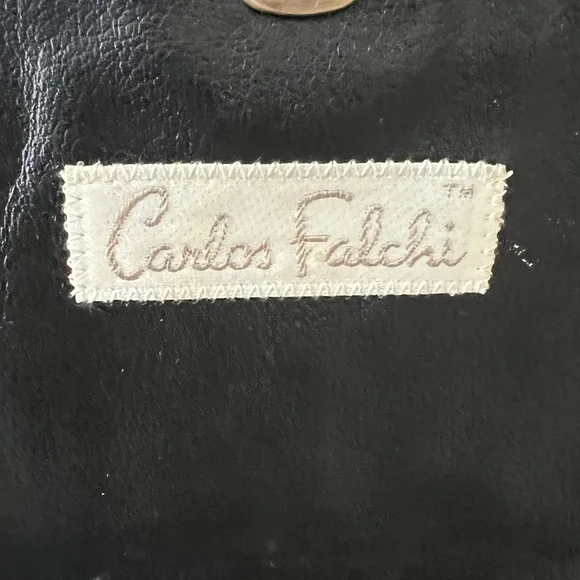 Carlos Falchi 1980s Grey/Brown/Black Exotic Skins Vintage Clutch